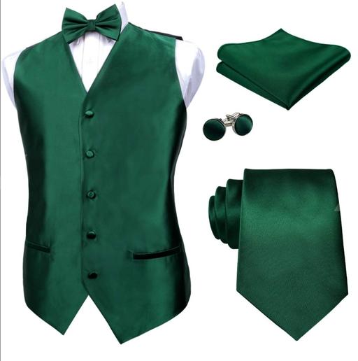 Buy & Sell Uxbridge Hillingdon - Photos for Waistcoat Set for Men Emerald Green 5 pieces