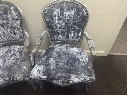Buy & Sell Millbank Central London - Photos for 8 Handmade Crush Velvet Chairs