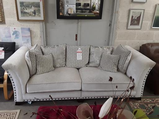 Buy & Sell Saint Pauls Trading Estate Tameside - Photos for Classy grey fabric 3/4 seat wing-back sofa