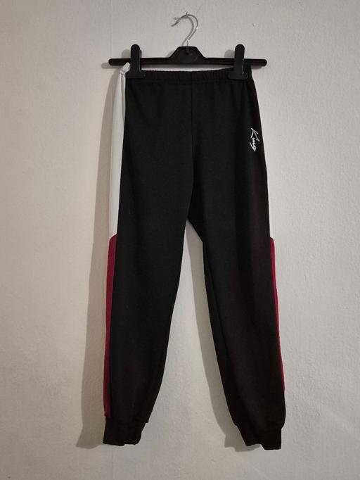 Buy & Sell Kimberworth Rotherham - Photos for Kids Black Joggers with White & Burgundy Side