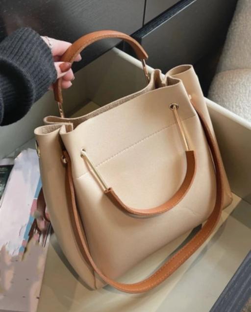 Buy & Sell Laurelvale Armagh, Banbridge and Craigavon - Photos for BN two tone beige brown leather bucket bag