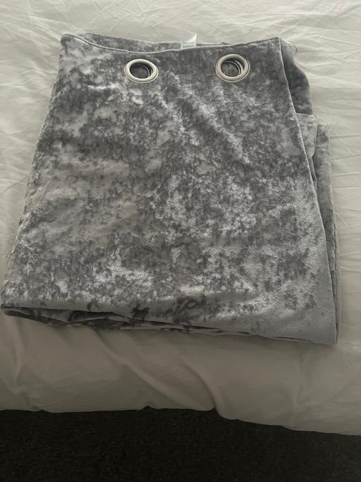 Buy & Sell Liverpool Sefton - Photos for Grey crushed velvet velour curtain pair