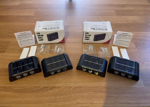 Buy & Sell Higham-on-the-Hill Hinckley and Bosworth - Photos for Solar LED outdoor wall lights – 4 PCS set