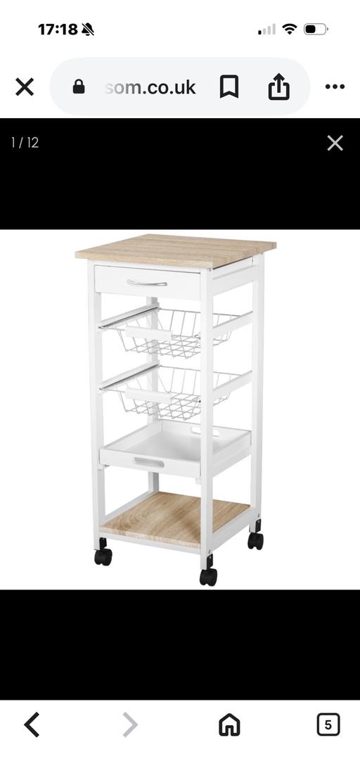 Buy & Sell Duckmanton Chesterfield - Photos for Homcom mobile kitchen trolly