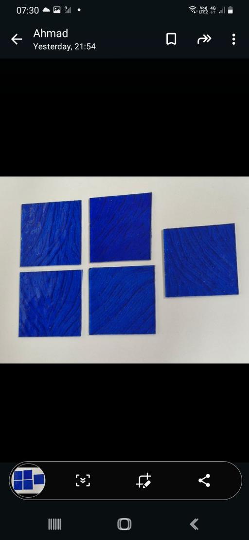 courses Rowley Regis Sandwell - Photos for blue Stained Glass Tiles, 3mm thickness.