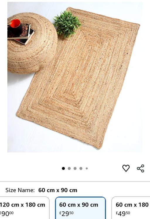 Buy & Sell Smethwick Sandwell - Photos for brand new jute area rug 90×60cm