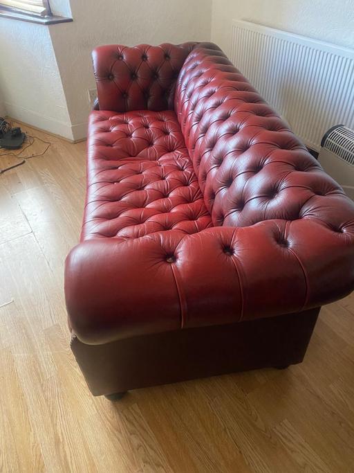 Buy & Sell St James`s Central London - Photos for Antique 3-seater leather Chesterfield sofa