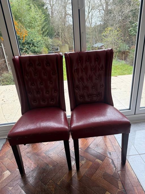 Buy & Sell Elephant and Castle South East London - Photos for Red faux leather dining chair
