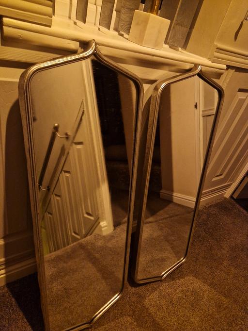 Buy & Sell Scholes Rotherham - Photos for 2 large silver metal mirrors