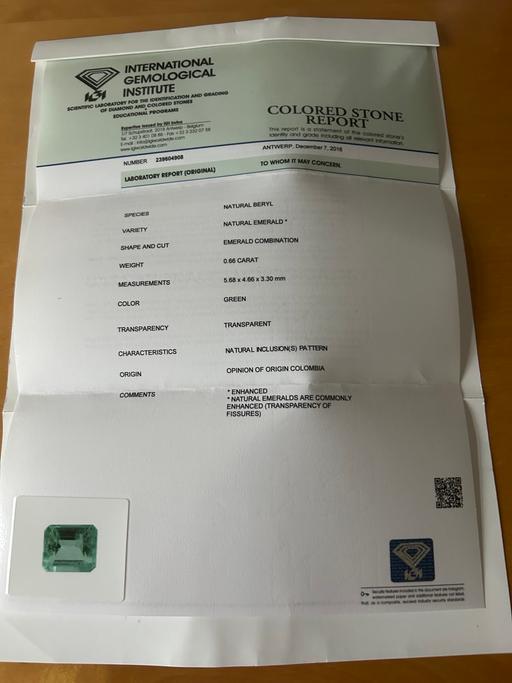 Buy & Sell Ickenham Saint Hillingdon - Photos for Emerald stone certified from Colombia