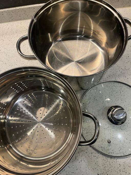Buy & Sell Upper Walthamstow East London - Photos for 24cm Stainless Steel Steamer Pot Stockpot
