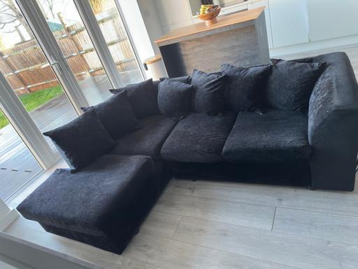 Buy & Sell Thornton Heath Croydon - Photos for Black L Shaped Sofa
