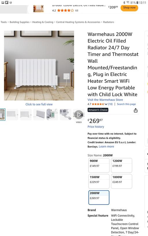 Buy & Sell Ocker Hill Sandwell - Photos for electric oil filled radiator with wifi