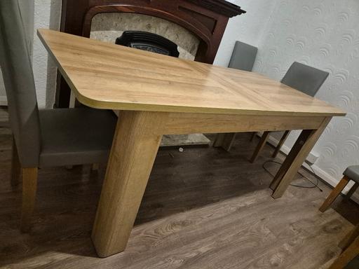 Buy & Sell Greet Birmingham - Photos for Miami curve 150-180cm oak dining table & 6 Ch