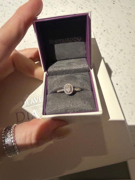 Buy & Sell Robin Hood Leeds - Photos for Beaverbrooks 18ct white gold oval halo ring