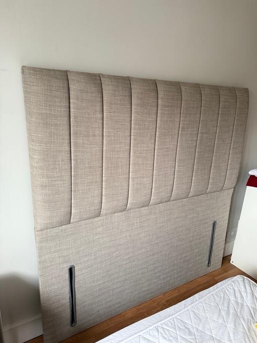 Buy & Sell Mortlake South West London - Photos for Double headboard grey