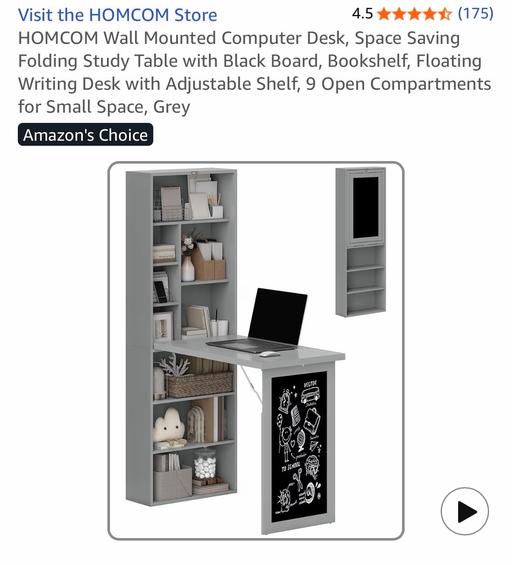 Buy & Sell Four Oaks Birmingham - Photos for Tall, slim with foldaway desk & chalk board