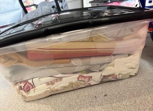 Classes Wombwell Barnsley - Photos for Big 52L box of mixed sewing fabrics for craft