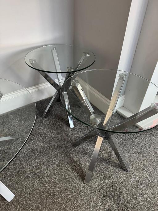 Buy & Sell Greatham Hartlepool - Photos for Glass coffee table and x2 side tables