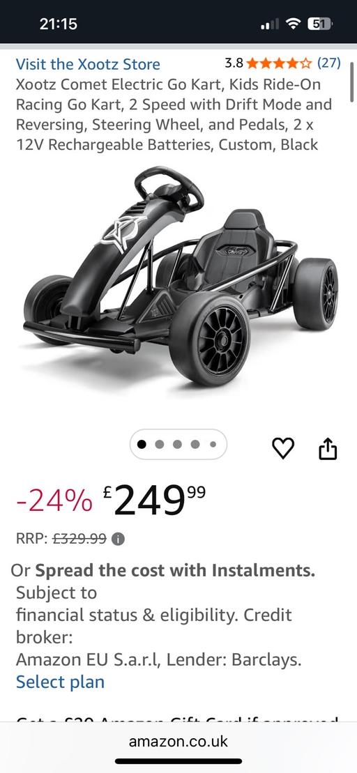 Buy & Sell Limehouse East London - Photos for Xootz Electric Go Kart