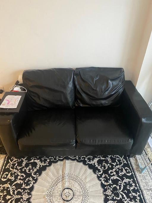 Buy & Sell Stratford East London - Photos for Black Leather Sofa