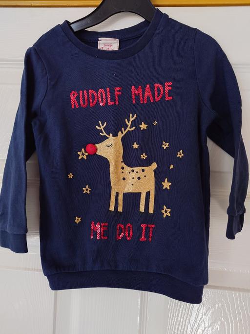 Buy & Sell Woodthorpe Charnwood - Photos for Girls navy Christmas jumper size 1½-2 years