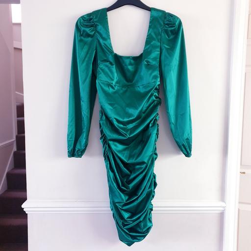 Buy & Sell Sunbury-on-Thames Spelthorne - Photos for AX Paris Jade Green Satin Square Neck Ruched