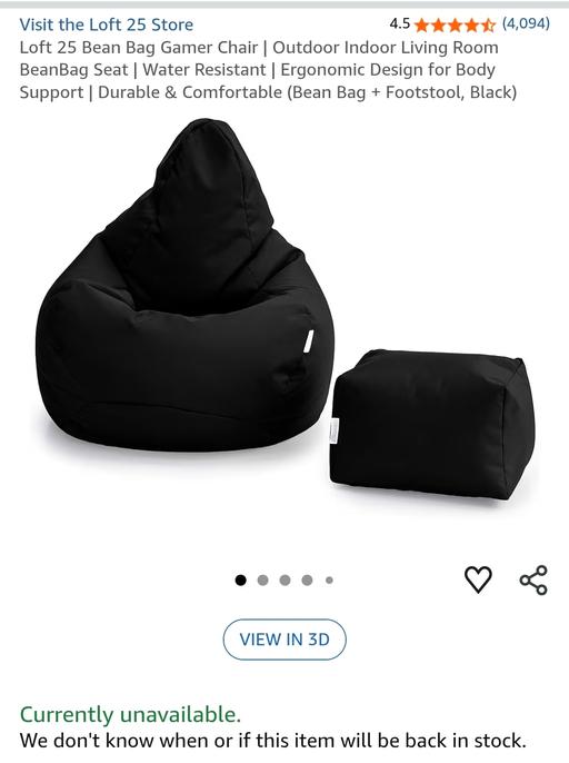 Buy & Sell Colwich Stafford - Photos for Loft 25 Bean Bag Gaming Chair