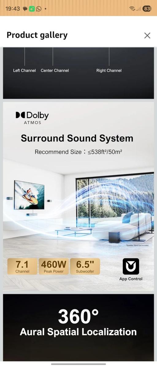 Buy & Sell Banks West Lancashire - Photos for Ultimea D80 7.1Ch Smart Surround Sound.