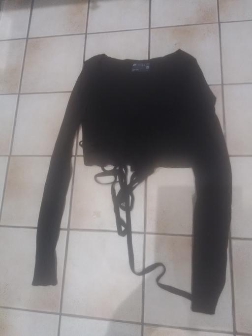 Buy & Sell Streetly Walsall - Photos for ASOS BLACK RIBBED SHORT BODIED WRAP CARDIGAN