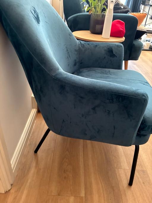 Buy & Sell Limehouse Tower Hamlets - East London - Photos for Habitat Celine Velvet Accent Chair - Blue