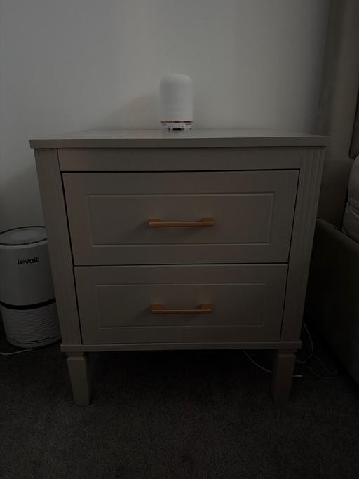 Buy & Sell East Molesey Elmbridge - Photos for 2 drawer bedside table - Taupe