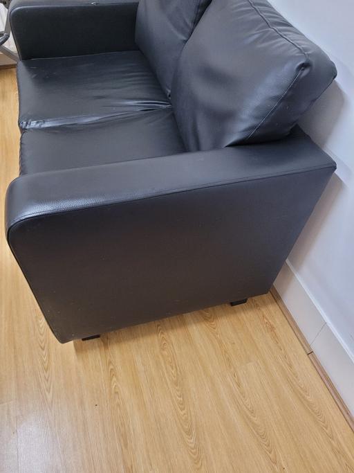 Buy & Sell Blackheath Royal Standard South East London - Photos for Black Leather 2-Seater Sofa – Unbranded, Mode