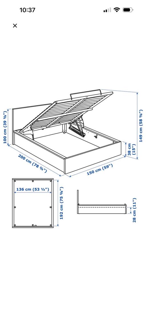 Buy & Sell Wistow Harborough - Photos for IKEA double bed frame