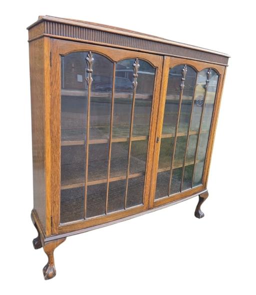 Buy & Sell Abingdon Vale of White Horse - Photos for Vintage Oak Glazed Bookcase / Display Cabinet
