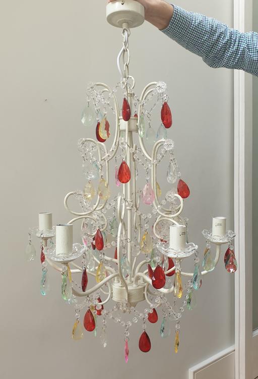 Buy & Sell Balham South West London - Photos for Multicoloured glass chandelier 80cm