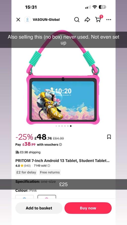 Buy & Sell Barton Seagrave North Northamptonshire - Photos for Kids android tablet