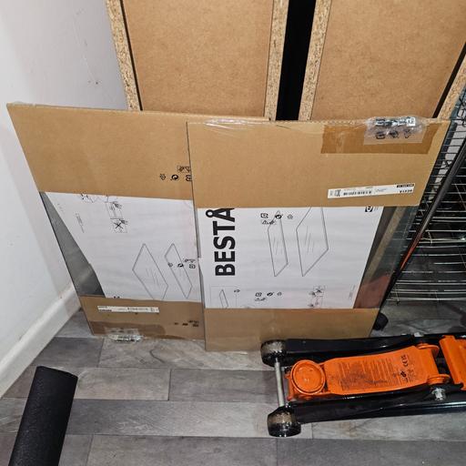 Buy & Sell Selly Oak Birmingham - Photos for 2x IKEA BESTA GLASS SHELVES 56x36cm NEW