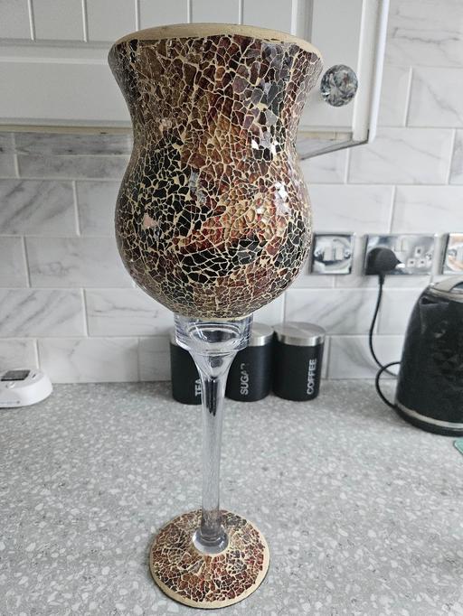 Buy & Sell East Ham East London - Photos for tall mosaic glass candle holder