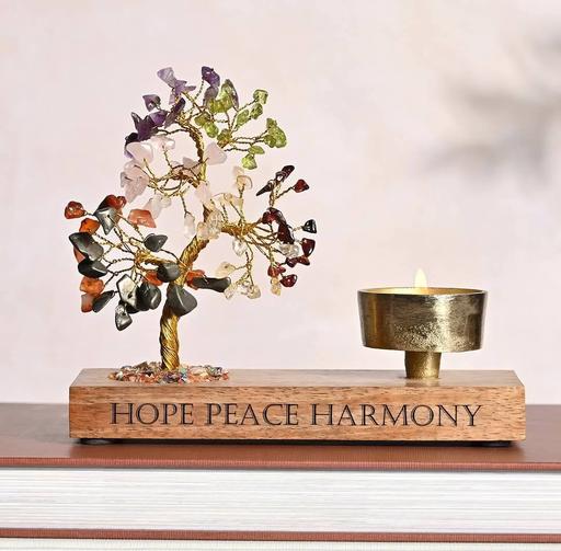 Buy & Sell Sidcup Bexley - Photos for Serenity Gemstone Tree Tea Light Holder -7 Ch