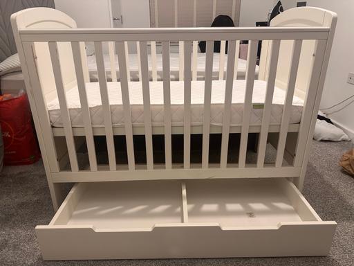 Buy & Sell Purley Croydon - Photos for Dover Cot Bed + Storage Drawer & Mattress