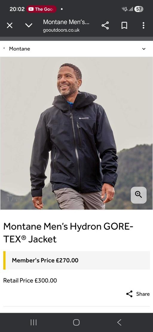Buy & Sell Great Barr Sandwell - Photos for Montane men's hydron jacket size M