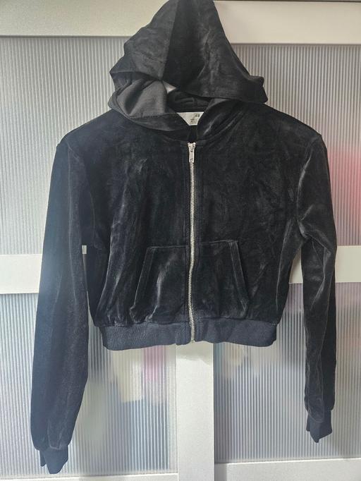 Buy & Sell Weston Point Halton - Photos for Age 11-12 H&M black velour hooded jacket