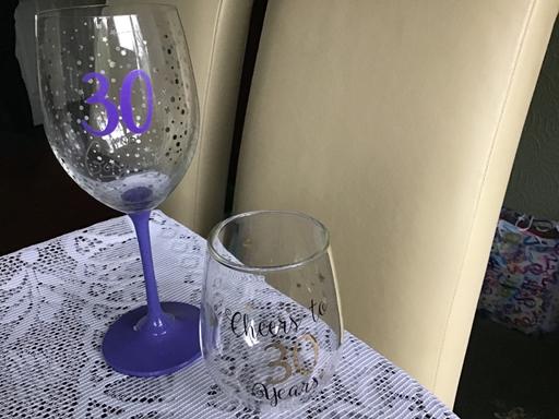 Buy & Sell Essington Wolverhampton - Photos for Two 30 th birthday glasses