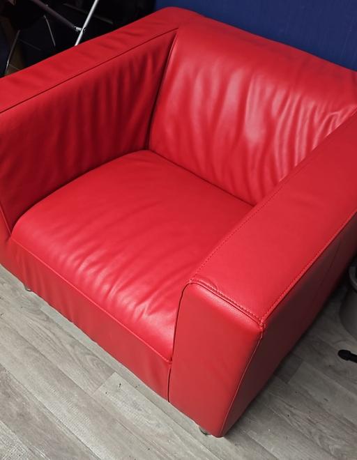 Buy & Sell Walsall Town Centre Walsall - Photos for real leather red arm chair with metal legs