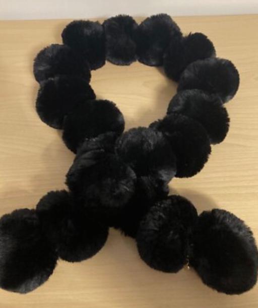 Buy & Sell Gretton North Northamptonshire - Photos for TED BAKER BLACK FAUX FUR POM POM SCARF