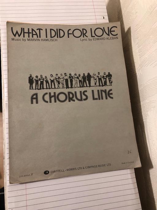 Buy & Sell Farington Moss South Ribble - Photos for A Chorus Line - What I did for Love - Music