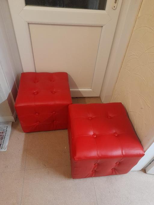 Buy & Sell Walsall Wood Walsall - Photos for 2 red leather foot stools