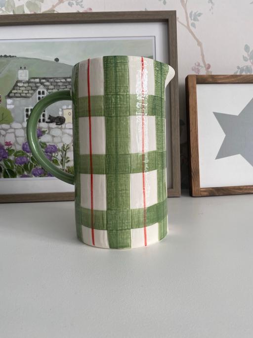 Buy & Sell Ackworth Wakefield - Photos for Green and white checked vase