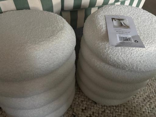 Buy & Sell Bartley Green Birmingham - Photos for Pair of Boucle Teddy stools